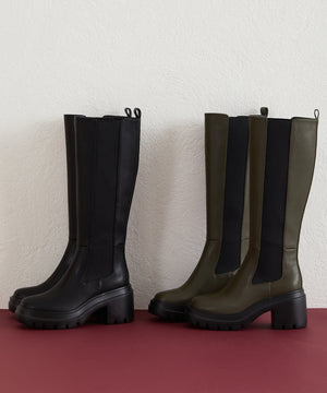 厚底サイドゴアロングブーツ/31512