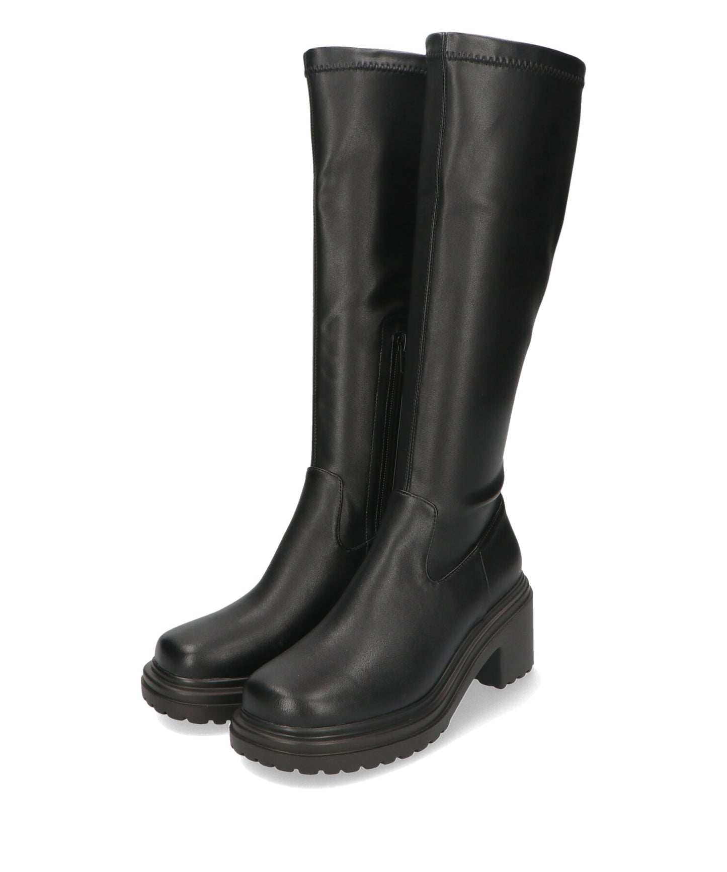 厚底ストレッチヒールロングブーツ/31514