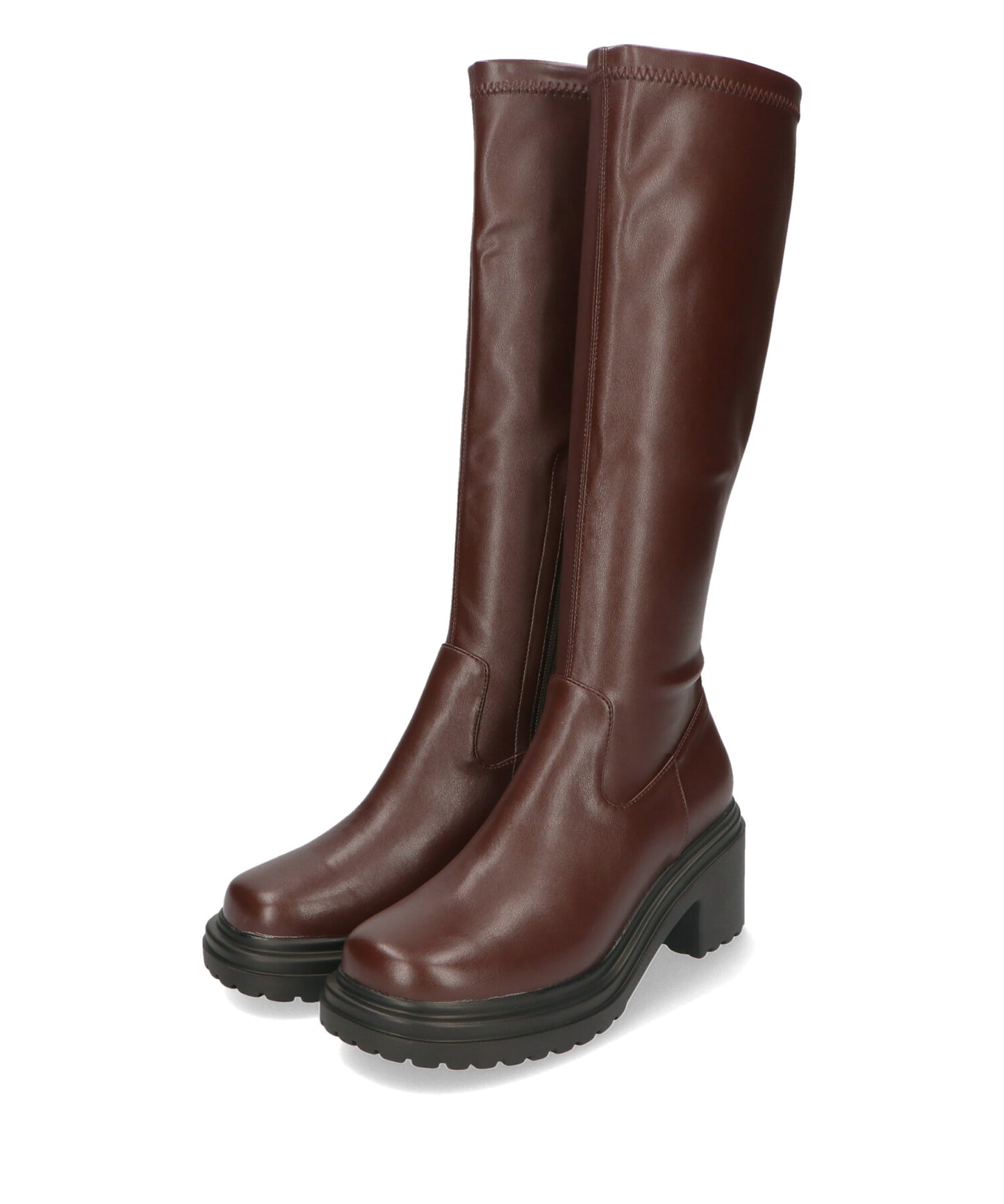 厚底ストレッチヒールロングブーツ/31514