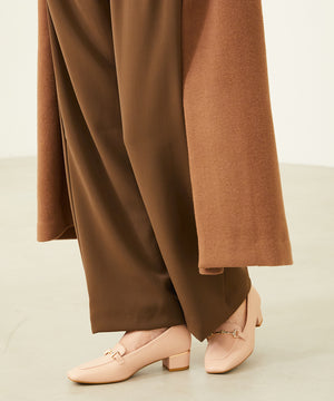 メタリックラインビットヒールローファー/32303