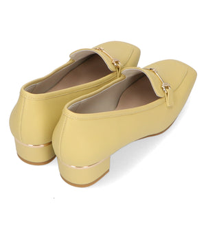 メタリックラインビットヒールローファー/32303