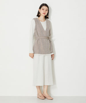 メタリックラインビットヒールローファー/32303