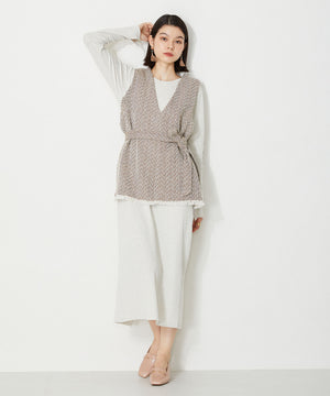 メタリックラインビットヒールローファー/32303