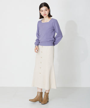 スクエアトゥプレーンショートブーツ/32401