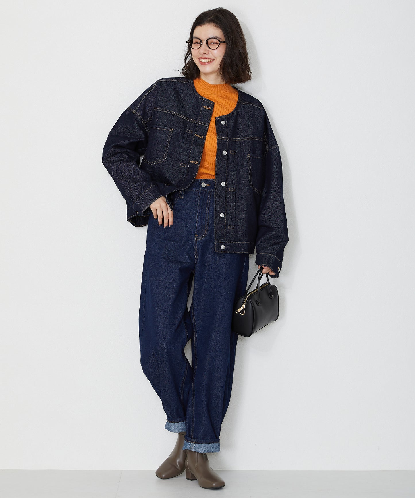 スクエアトゥプレーンショートブーツ/32401