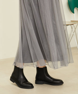 フラットサイドゴアショートブーツ/32403