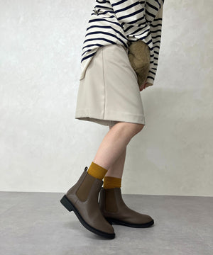 フラットサイドゴアショートブーツ/32403