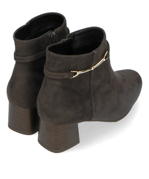 ビットモチーフミドルヒールブーツ/32406