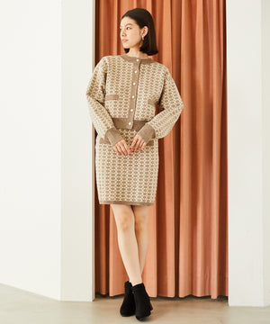 ビットモチーフミドルヒールブーツ/32406