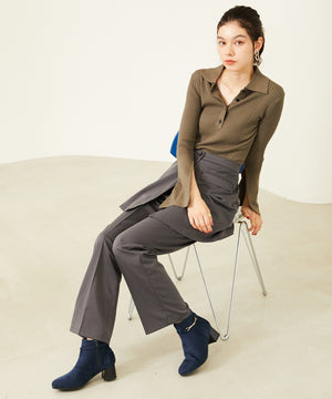 ビットモチーフミドルヒールブーツ/32406