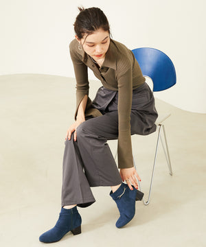 ビットモチーフミドルヒールブーツ/32406