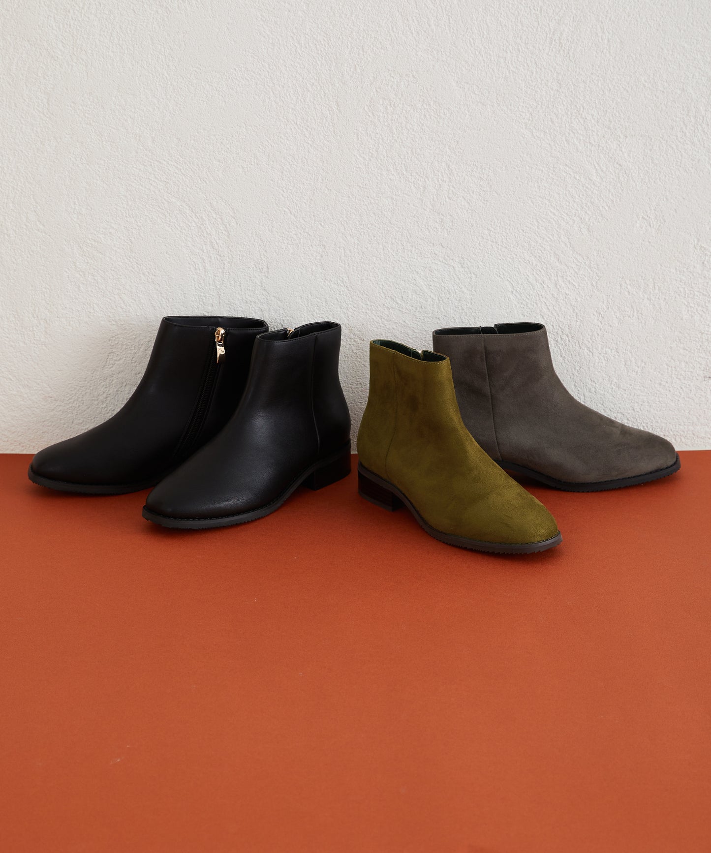 【WEB限定】ゴールドジップスクエアトゥブーツ/32408