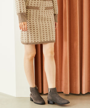 【WEB限定】ゴールドジップスクエアトゥブーツ/32408