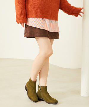 【WEB限定】ゴールドジップスクエアトゥブーツ/32408