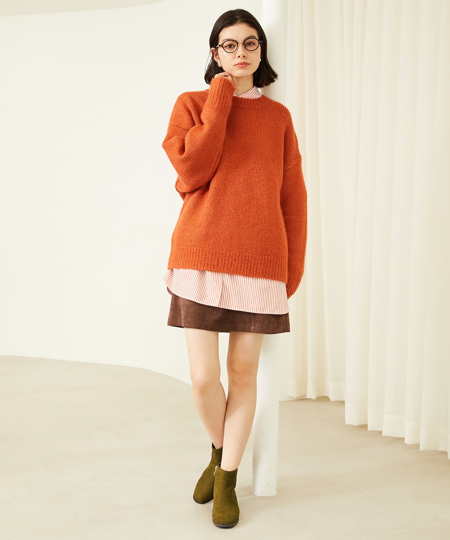 【WEB限定】ゴールドジップスクエアトゥブーツ/32408