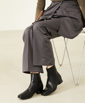 スクエアトゥラウンドヒールブーツ/32409