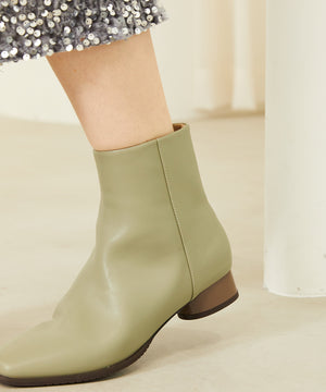 スクエアトゥラウンドヒールブーツ/32409