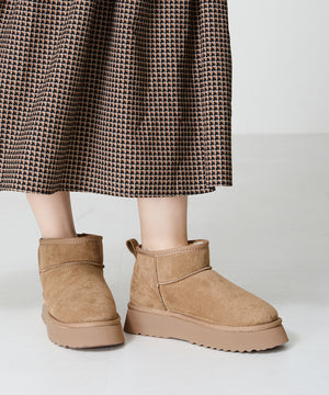 【WEB限定】厚底ムートンショートブーツ/35401