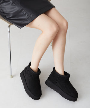 【WEB限定】厚底ムートンショートブーツ/35401