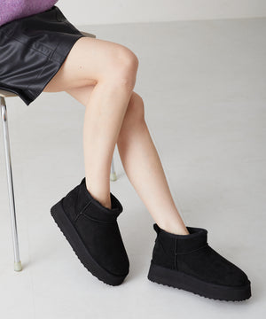 【WEB限定】厚底ムートンショートブーツ/35401