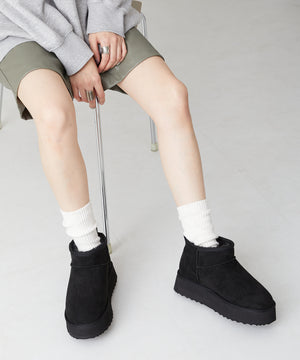 【WEB限定】厚底ムートンショートブーツ/35401