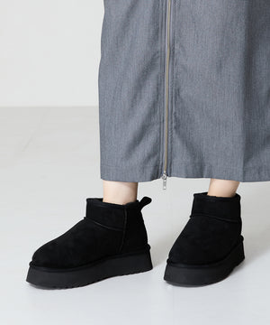 【WEB限定】厚底ムートンショートブーツ/35401