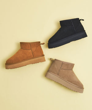 【WEB限定】厚底ムートンショートブーツ/35401