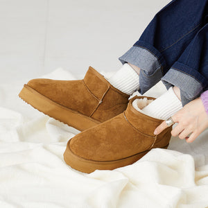 【WEB限定】厚底ムートンショートブーツ/35401