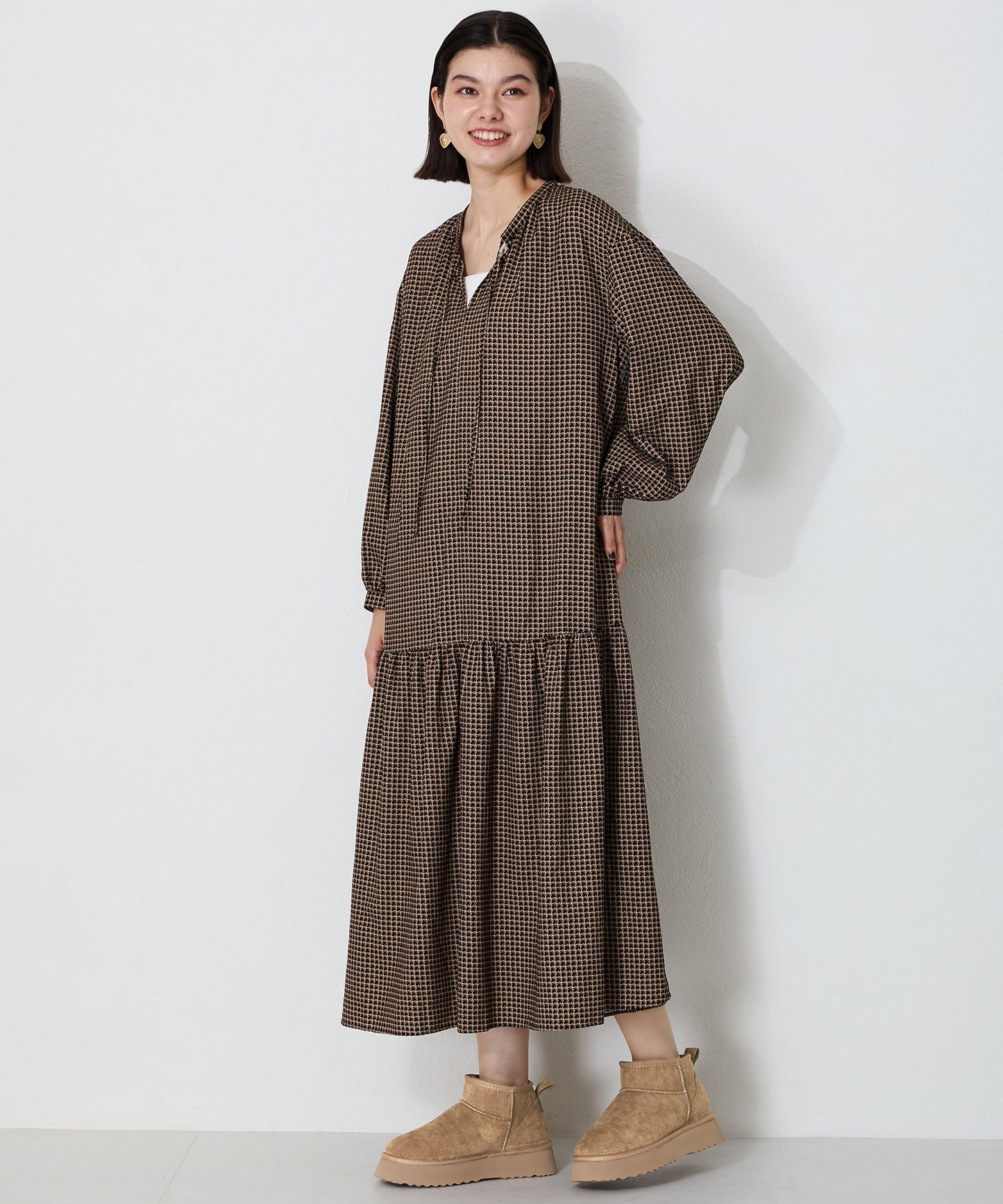 【WEB限定】厚底ムートンショートブーツ/35401
