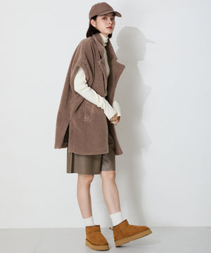 【WEB限定】厚底ムートンショートブーツ/35401