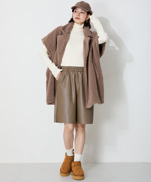 【WEB限定】厚底ムートンショートブーツ/35401