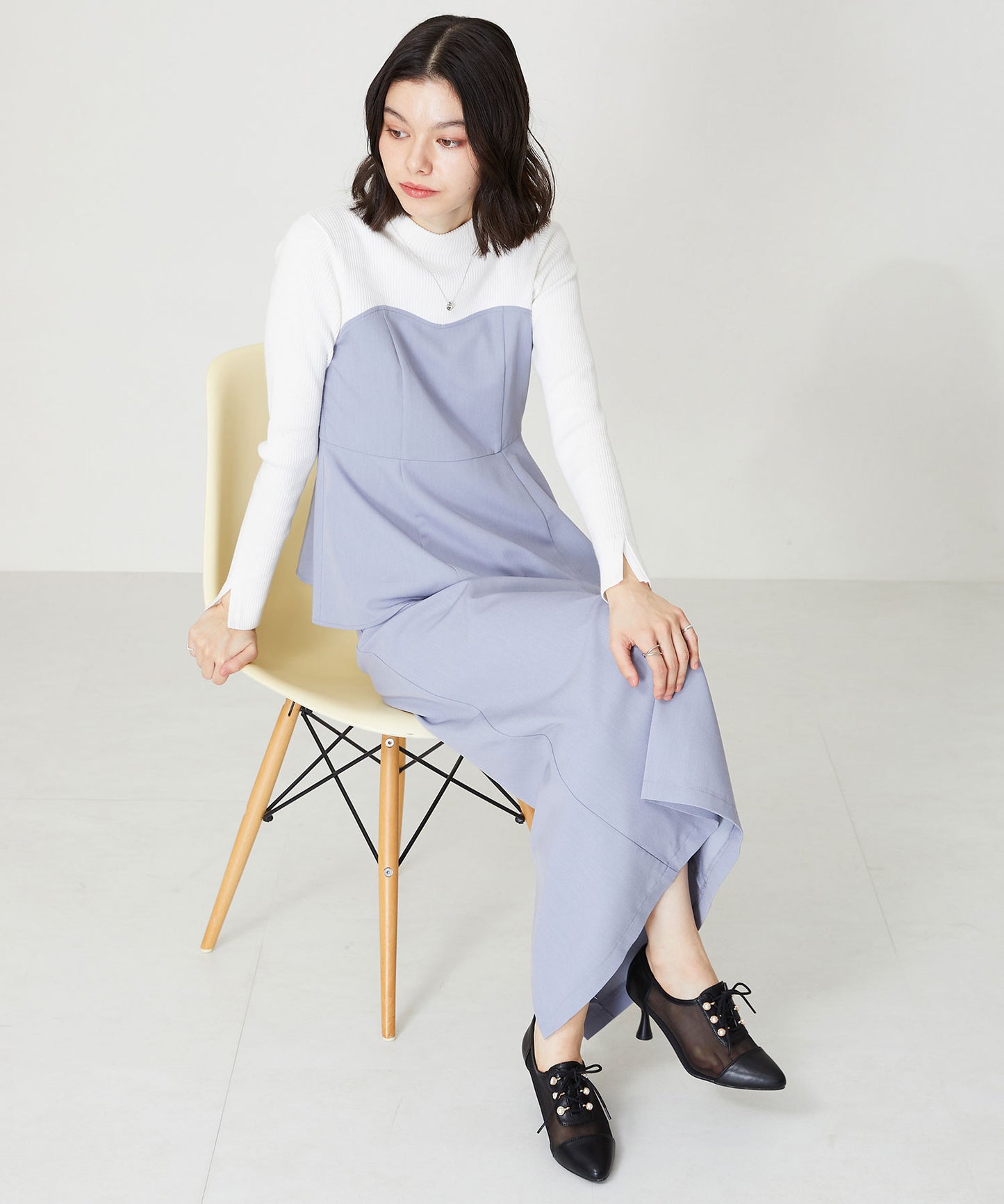 【WEB限定】チュールレースアップパンプス/41105