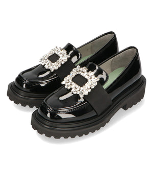 ビジューバックル厚底シューズ/41118