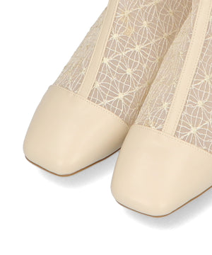 スクエアトゥチュールブーツ/41183