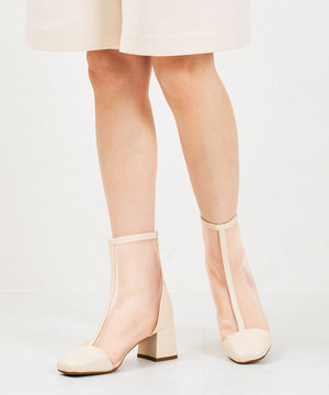 スクエアトゥチュールブーツ/41183