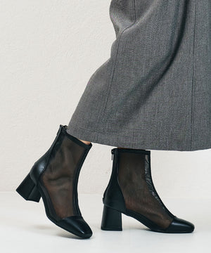 スクエアトゥチュールブーツ/41183