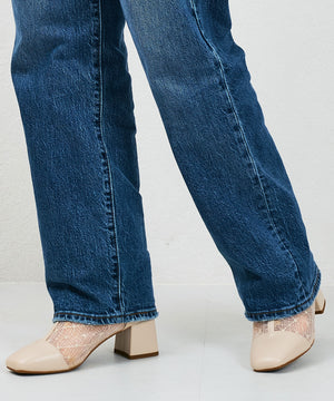 スクエアトゥチュールブーツ/41183