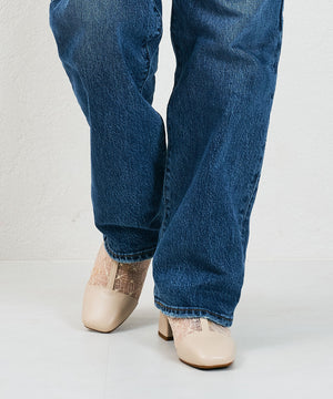 スクエアトゥチュールブーツ/41183