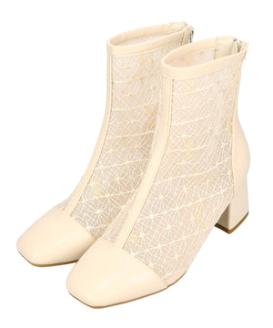 スクエアトゥチュールブーツ/41183