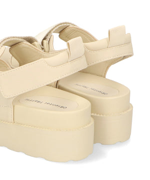 ダブルベルトベルクロ厚底サンダル/41238