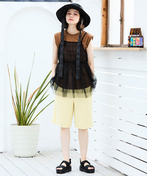 ダブルベルトベルクロ厚底サンダル/41238