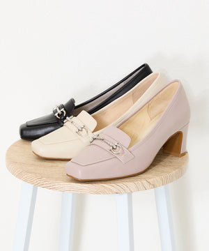 【WEB限定】ビットローファーヒールパンプス/41304