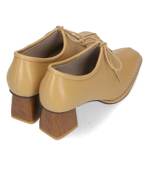 【WEB限定】ウッドヒール甲深パンプス/41307