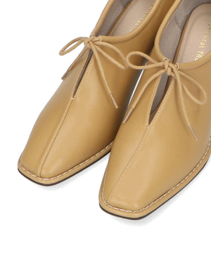 【WEB限定】ウッドヒール甲深パンプス/41307