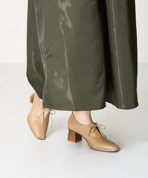 【WEB限定】ウッドヒール甲深パンプス/41307