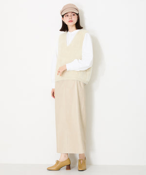 【WEB限定】ウッドヒール甲深パンプス/41307