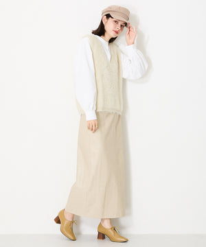 【WEB限定】ウッドヒール甲深パンプス/41307