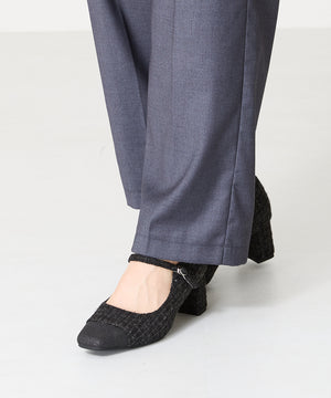 ツイード切替ワンストラップパンプス/41309