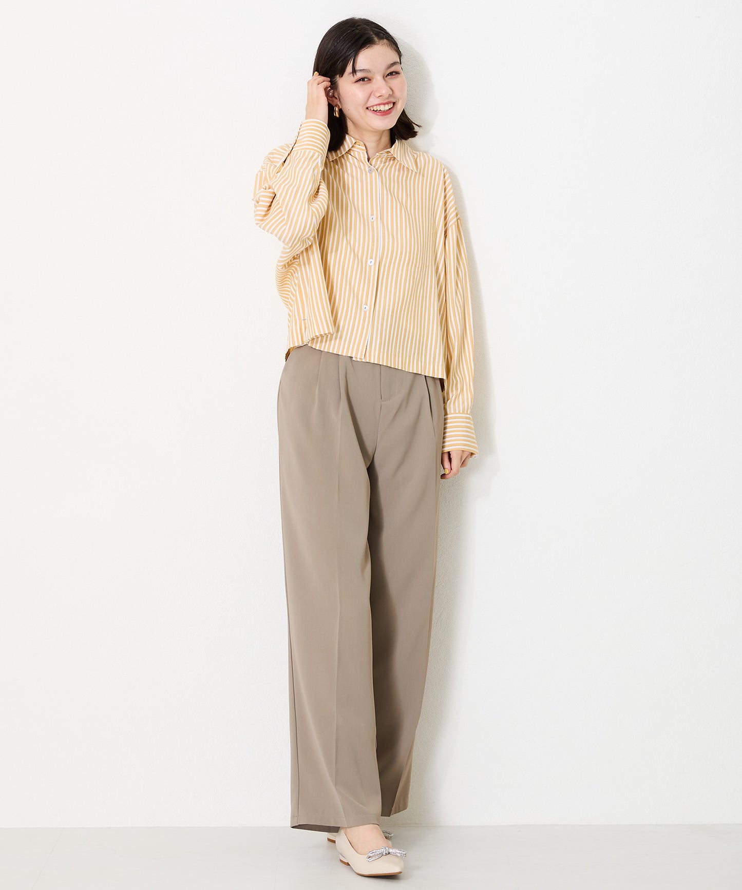 【WEB限定】ビジューリボンフラットパンプス/41310