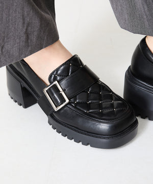 【WEB限定】キルティング×スタッズ厚底シューズ/41311